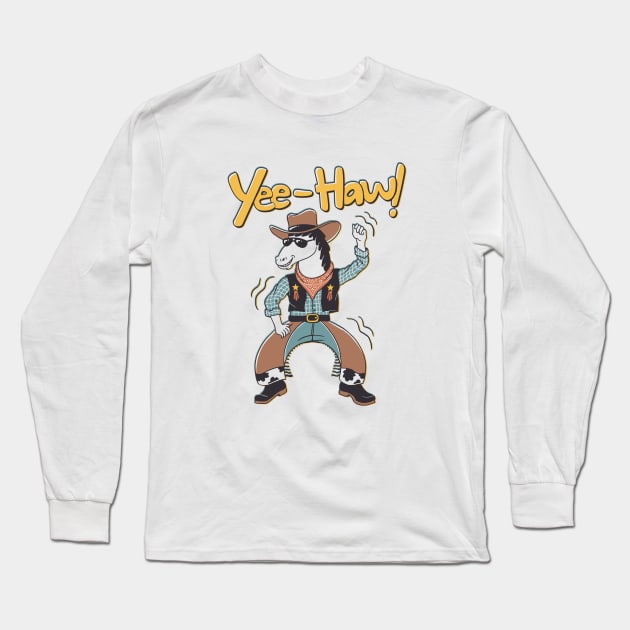 Horsing Around Long Sleeve T-Shirt by Vincent Trinidad Art